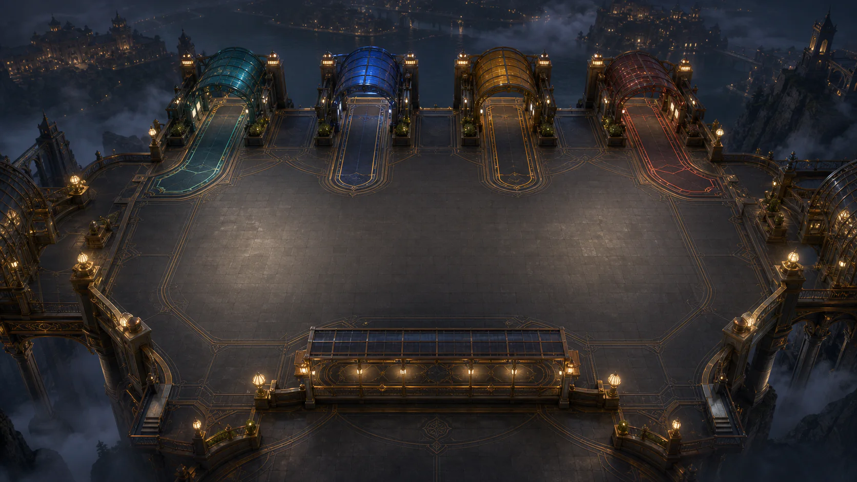 Panko's bus terminal gameplay scene with colourful buses waiting for passengers