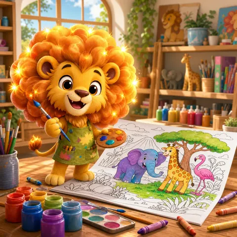 Animal Coloring Studio game