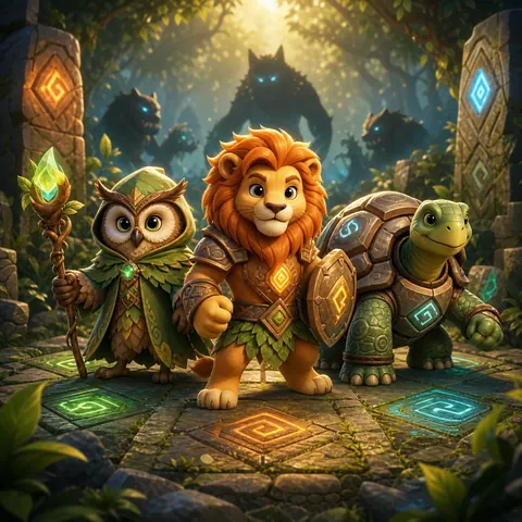 Animal Rune Tactics browser game