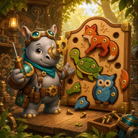Animal Screw Workshop game