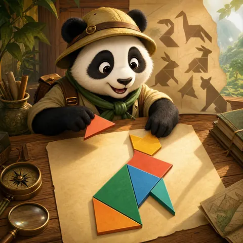 Panko's Tangram Trail game
