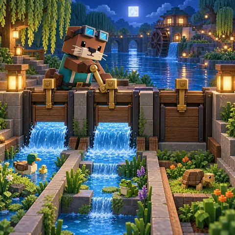 River Gate Water Routing browser game