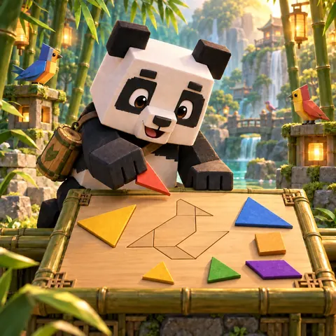 Panko's Tangram Trail jogo infantil