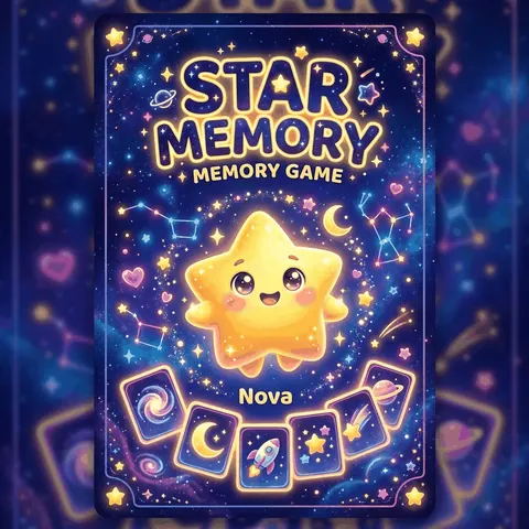 Animal Star Memory game