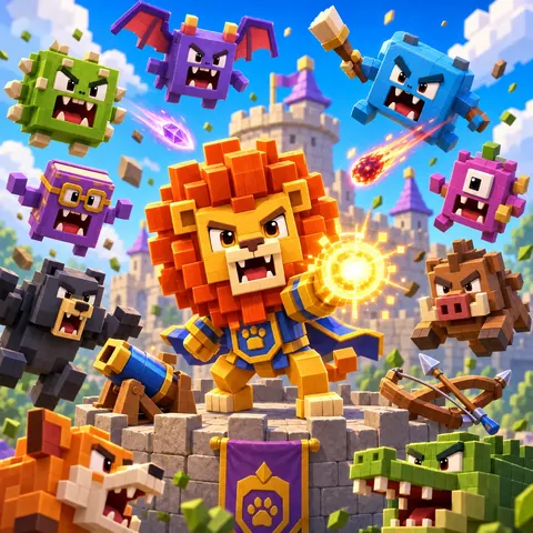 Fantasy Lion Defense browser game