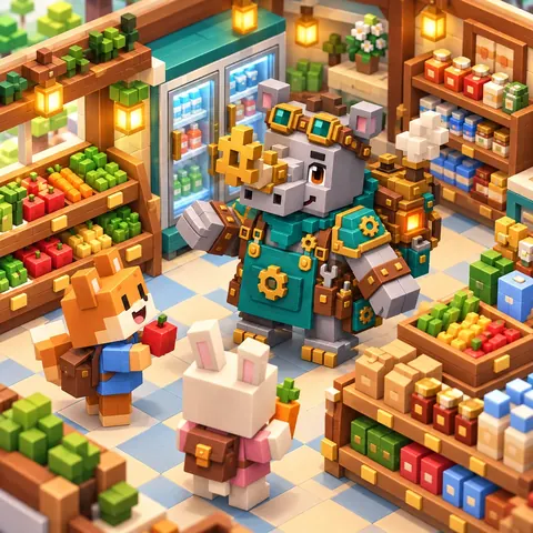 Animal Blockmart browser game
