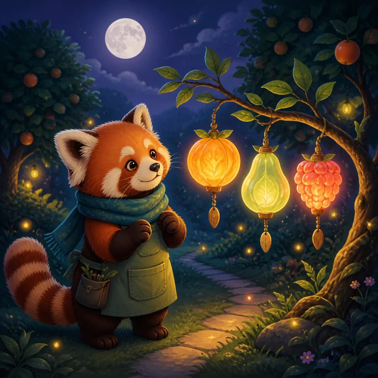 Echo Orchard moonlit grove